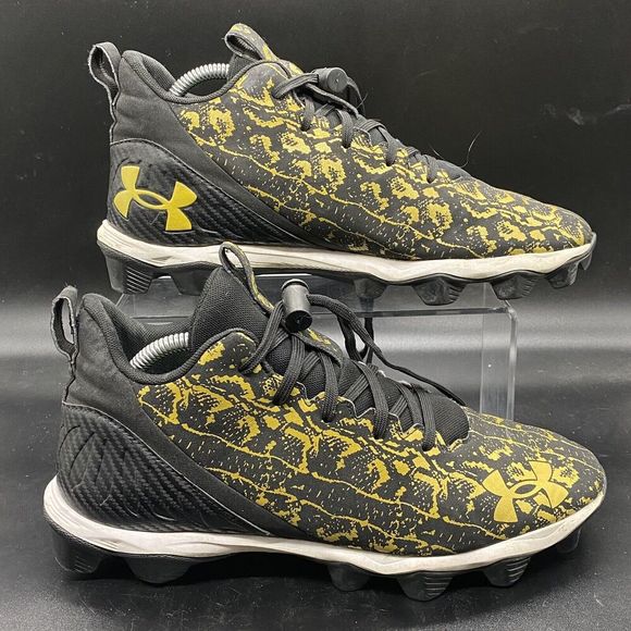 Under Armour Mens Spotlight LUX suede Football Cleats Size 9.5 Black 3024252-001